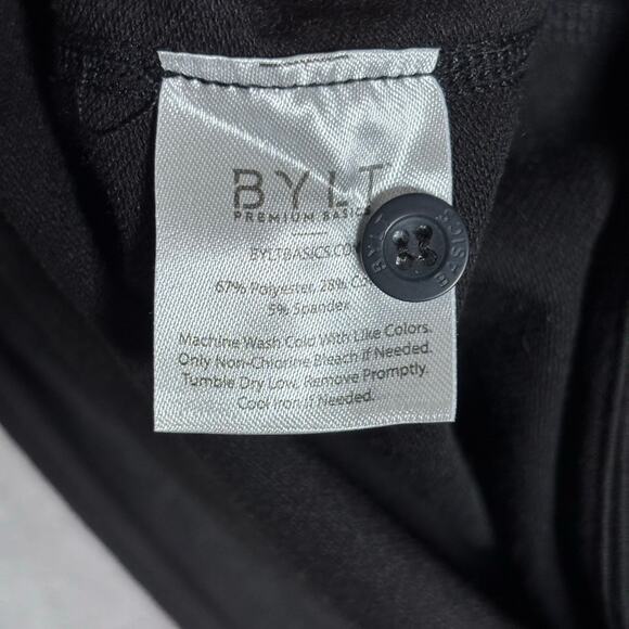 BYLT Premium Basics Long Sleeve Drop-Cut Henley – Black, Size L - Picture 5 of 6